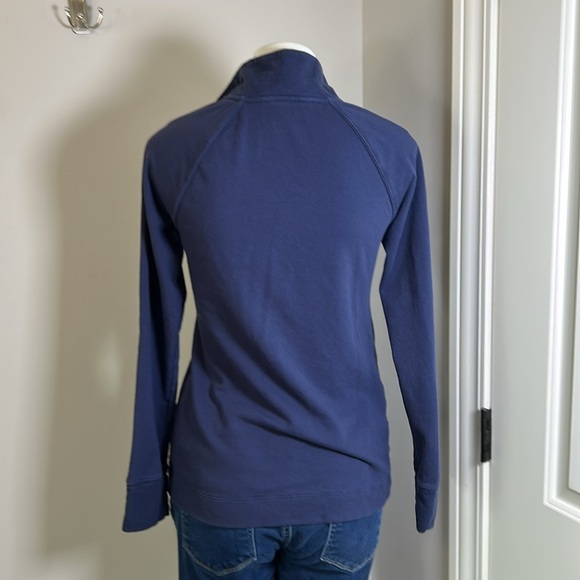 Lilly Pulitzer Skipper Popover Solid Navy Blue Pullover Half Zip Sz XS - Picture 5 of 10